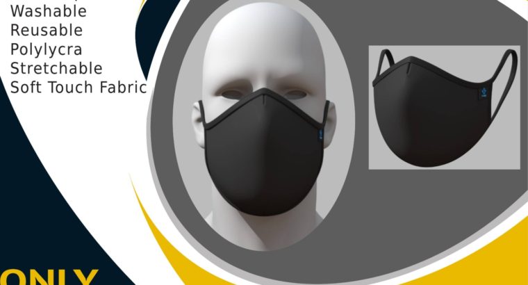3 Layered Polylycra Face Masks