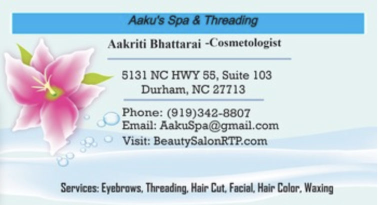 Brows threading only $5