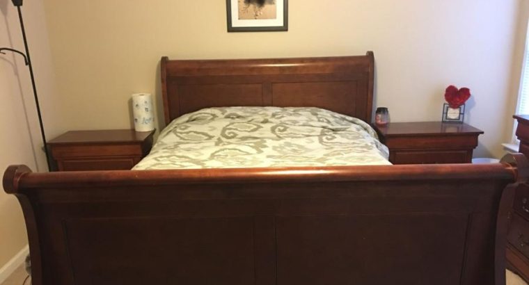 Queen Bed frame, 2 night stand, 6DrawDresser