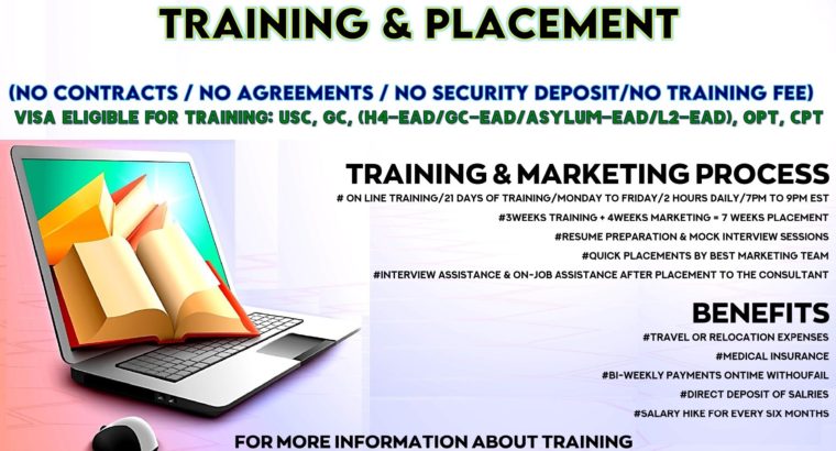 FREE ONLINE TRAINING & PLACEMENT