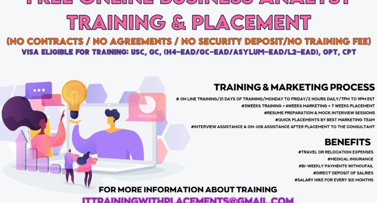 FREE BA ONLINE TRAINING & PLACEMENT
