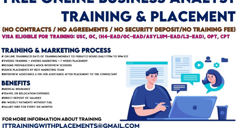 FREE BA ONLINE TRAINING & PLACEMENT