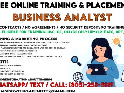 FREE BA TRAINING & PLACEMENT