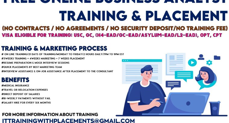 FREE ONLINE BA TRAINING & PLACEMENTS