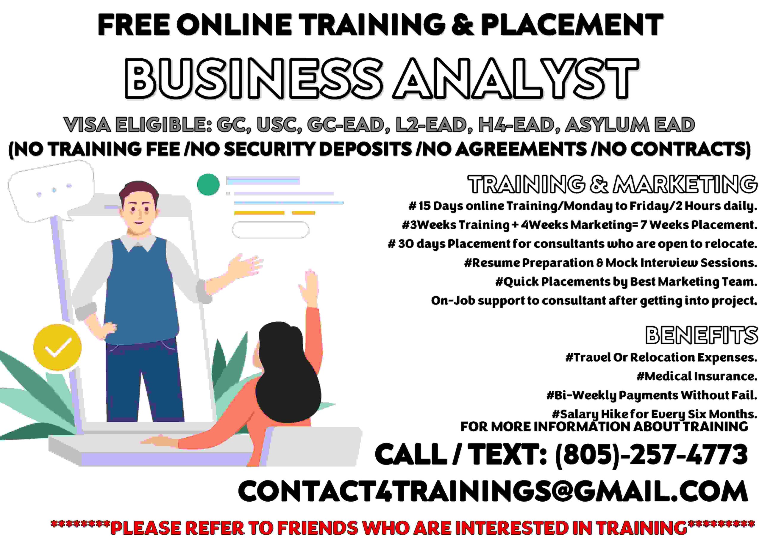 Free Online B.A Training and placement