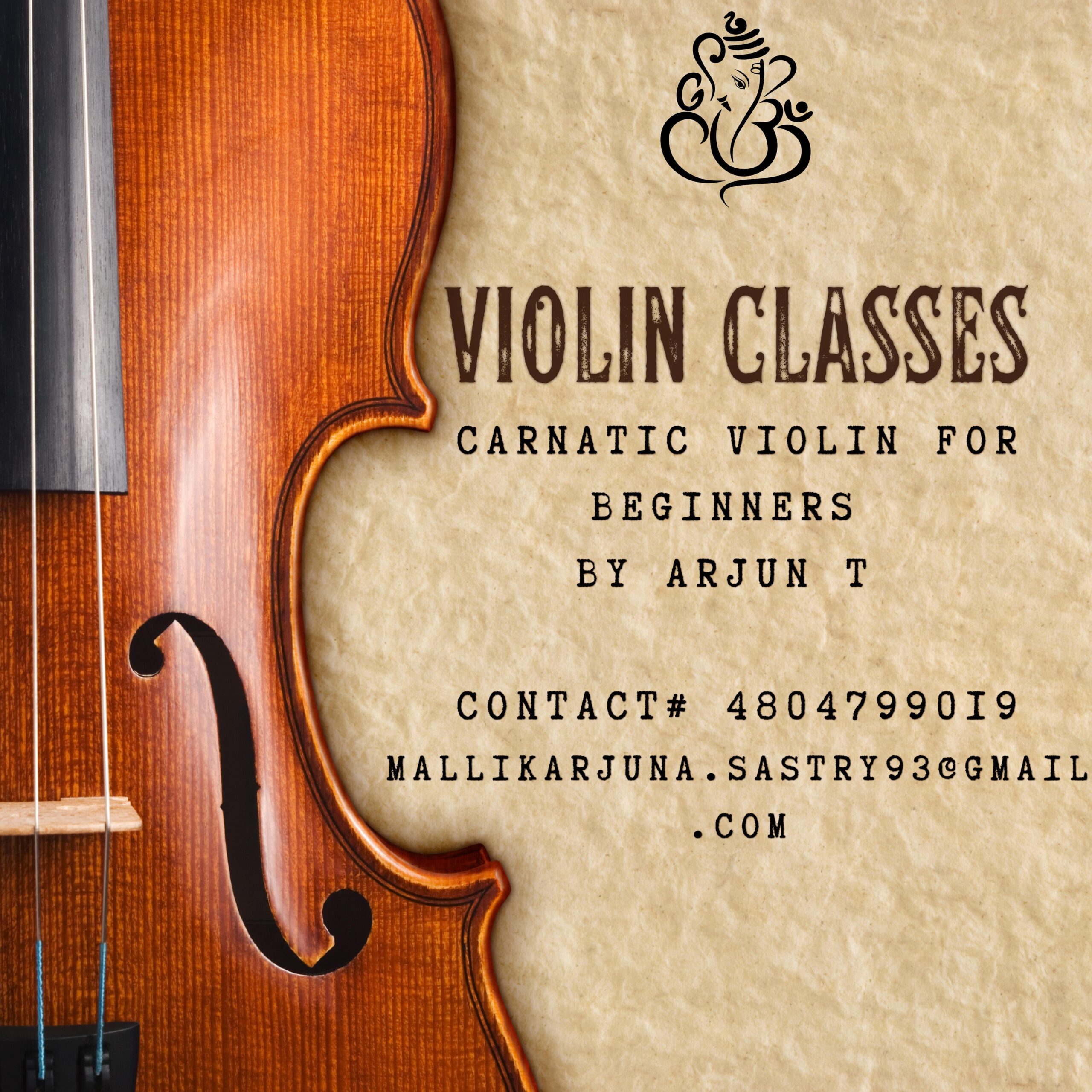 Carnatic Violin Classes for Beginners