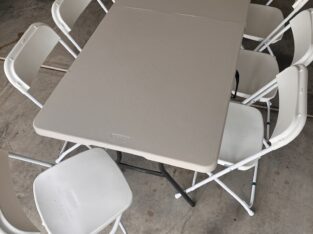 Rental: 20 white chairs + 3 tables ($25)