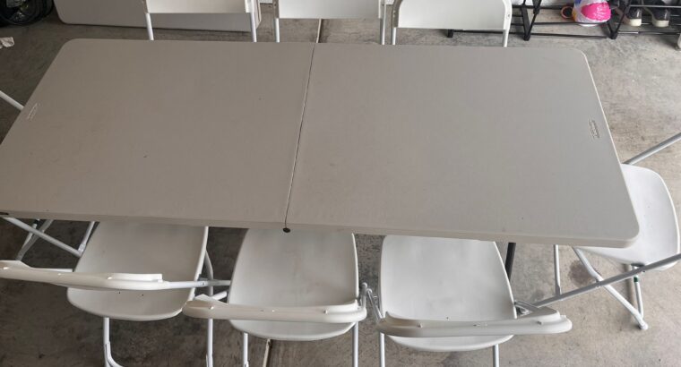 Rental: 20 white chairs + 3 tables ($25)